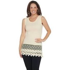 NEW Kathleen Kirkwood Tank with Lace Extender